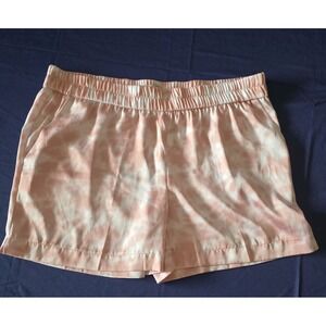 Nine Eight New York Pink Tie Dye Shorts XL Elastic Waist Relaxed Fit Summer